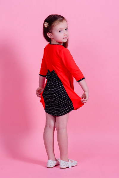 Купить Детское платье "Бантик"  ДП 540/1 Family look (красный) на Неженке