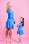 Детское платье "Лето" ДП 541 Family look (голубой)